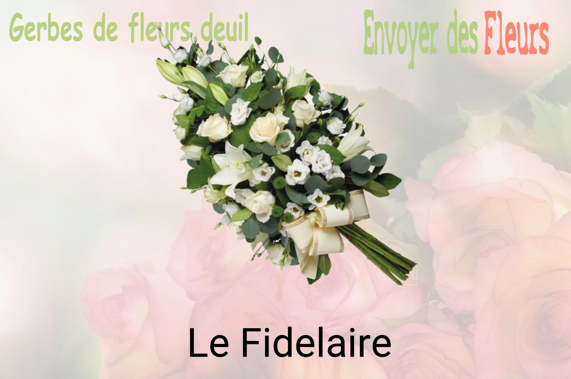 Gerbe de fleurs de deuil livrée à Le Fidelaire